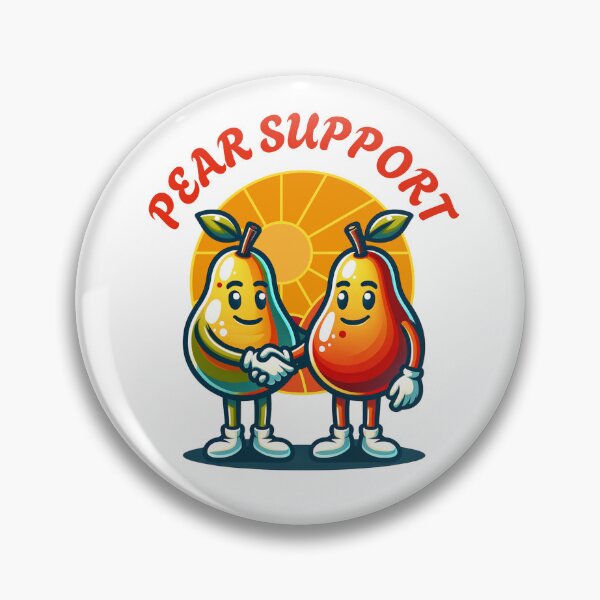 Item preview, Pear support, two pears shaking hands designed and sold by Britishdelights.