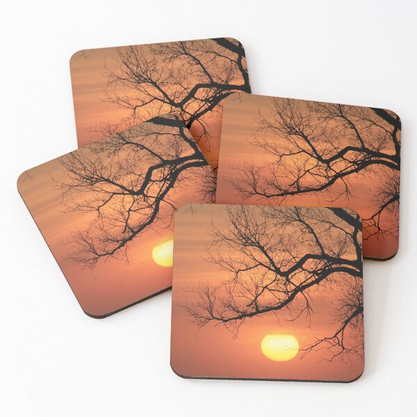 Item preview, Blazing Orange Sunset with a tree silhouette designed and sold by ROBERTDBROZEK.