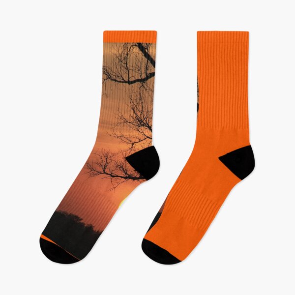 Item preview, Blazing Orange Sunset with a tree silhouette designed and sold by ROBERTDBROZEK.