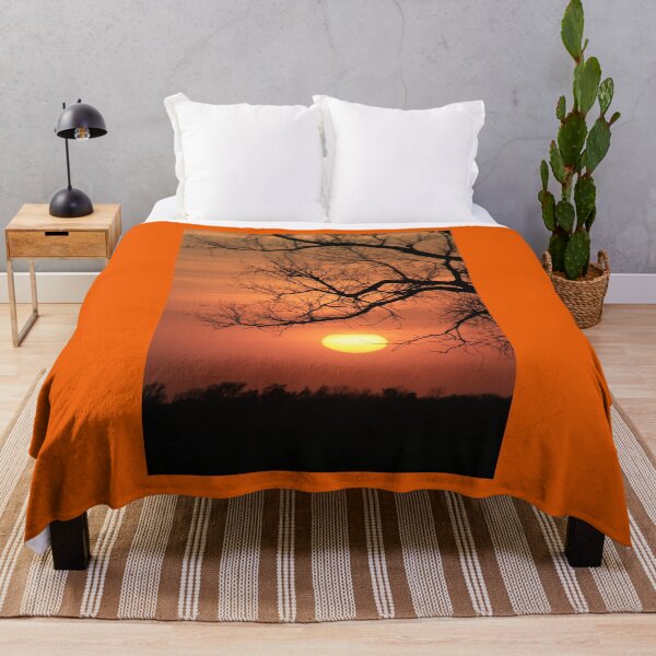 Item preview, Blazing Orange Sunset with a tree silhouette designed and sold by ROBERTDBROZEK.