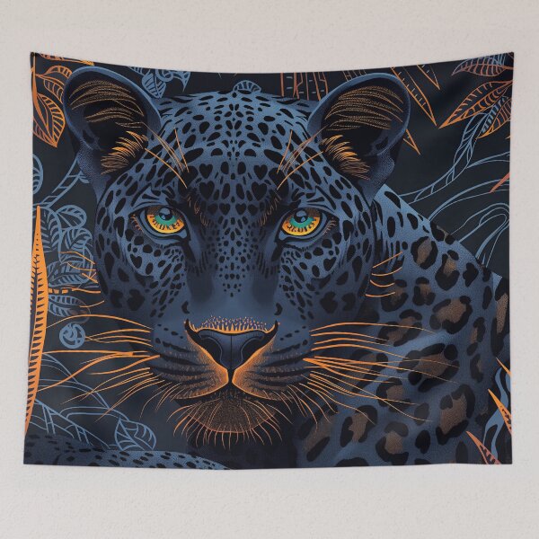 Item preview, Black Leopard Navy and Gold designed and sold by AM-Fine-Designs.