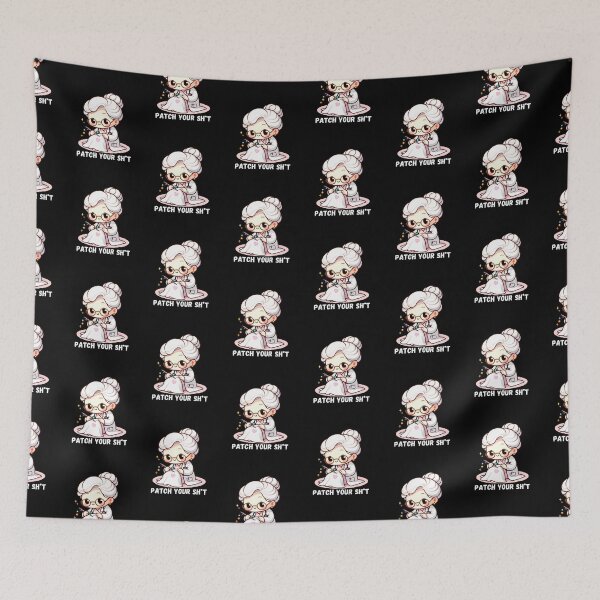 Item preview, Cyber Security - Patch Your Sh*t - Kawaii Granny designed and sold by designedfeeling.
