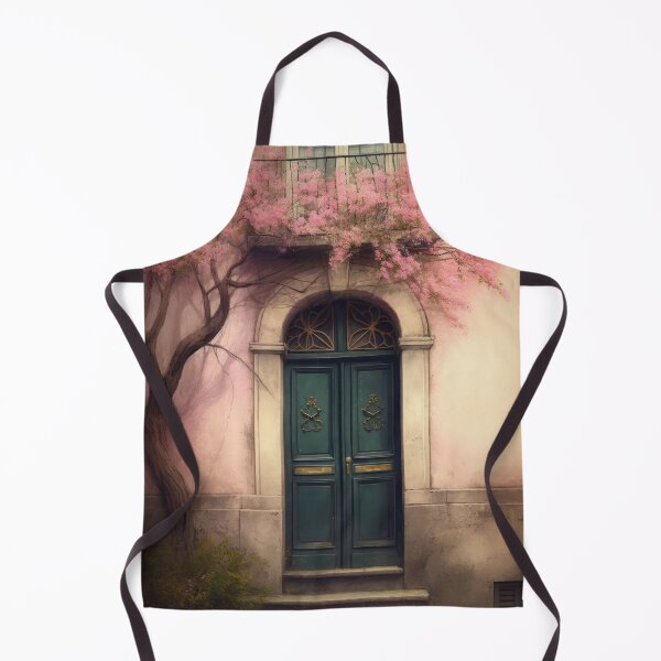 Item preview, Paris Door. Old Door. Vintage Door. Green Door. Blue Door. Old Door and Blooming Tree designed and sold by maxa0109.
