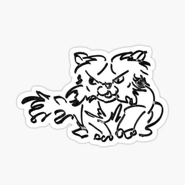 angry cat Sticker