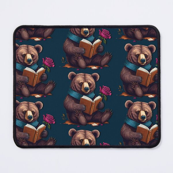 Item preview, Poet bear with book and a flower. designed and sold by Ciervo Primavera.