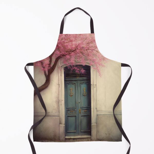 Item preview, Paris Door. Old Door. Vintage Door. Green Door. Blue Door. Old Door and Blooming Tree designed and sold by maxa0109.