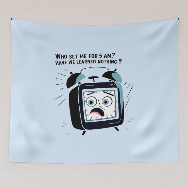 Item preview, Shocked Time-Teller - Bewildered Early Alarm Clock, The Confused Alarm Clock, Who set me for 5 AM? Have we learned nothing? designed and sold by FEBRICAST.