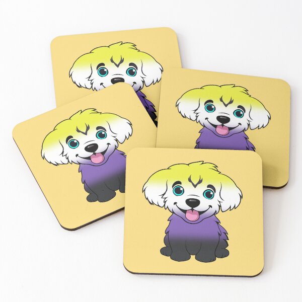 Item preview, Cute Nonbinary Pride Flag Puppy, Subtle Enby Kawaii Dog Design designed and sold by Travelslightly.