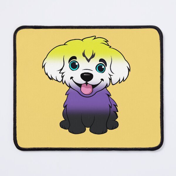 Item preview, Cute Nonbinary Pride Flag Puppy, Subtle Enby Kawaii Dog Design designed and sold by Travelslightly.
