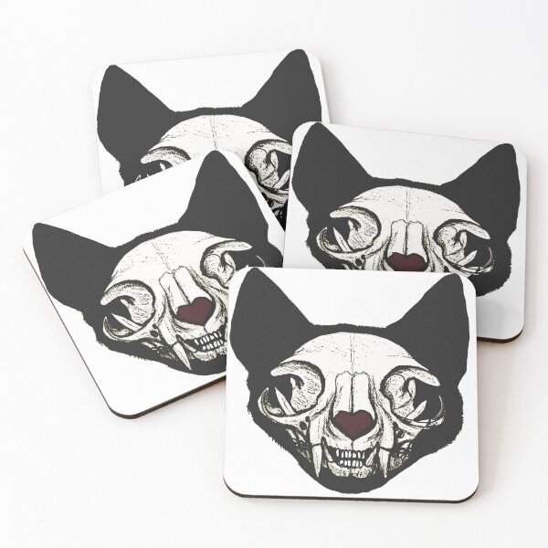 Item preview, Cat Skull Silhouette designed and sold by Ink-Valkyrie.