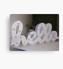 Hello desing Canvas Print