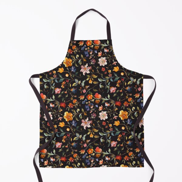 Item preview, ↓Seamless floral fabric with black background designed and sold by Chomchol.