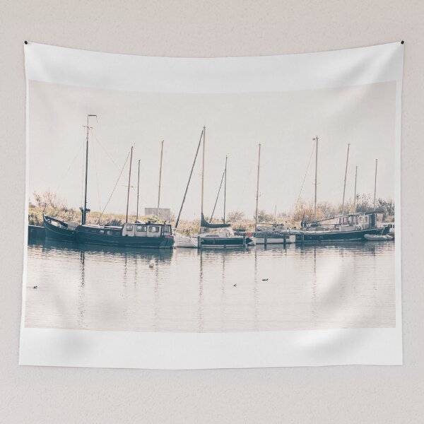 Item preview, Harbor of a dutch village with sailing yachts designed and sold by dvoevnore.