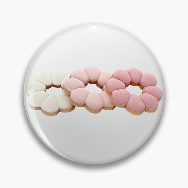 Item preview, Pink and White Pondering doughnut iced cookies  designed and sold by aiko-p.