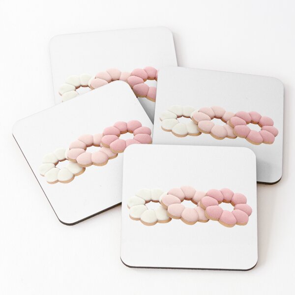 Item preview, Pink and White Pondering doughnut iced cookies  designed and sold by aiko-p.
