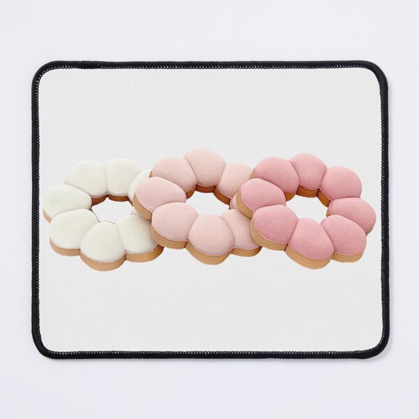 Item preview, Pink and White Pondering doughnut iced cookies  designed and sold by aiko-p.