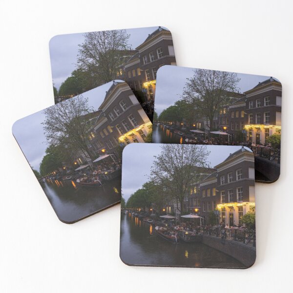 Item preview, Springtime Amsterdam - Canalside Restaurant With a Terrace in Jordaan designed and sold by Georgia Mizuleva.