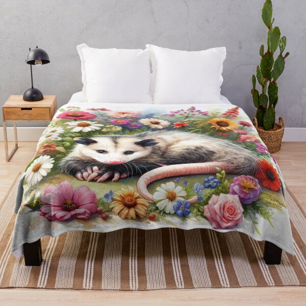 Item preview, Opossom Street Cat Surrounding In Bouquet of Flowers designed and sold by AlexisValeska.