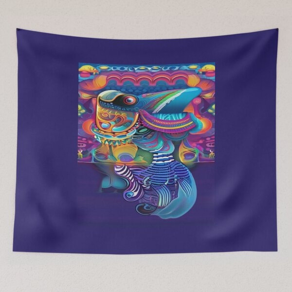 Item preview, Abstract Huichol Whale designed and sold by Atelier-Arcano.