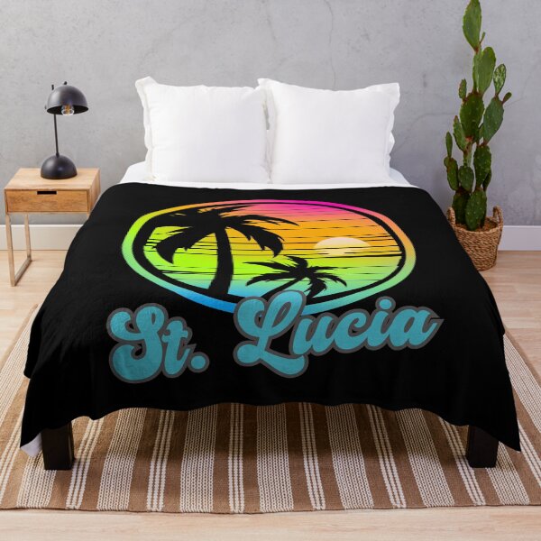 Item preview, ST. LUCIA - Caribbean Vintage Sunset, St. Lucia 80s Sunrise, Beach Lifestyle, Spring Break, Tropical Vacation designed and sold by Sun Sand & Sea Art.