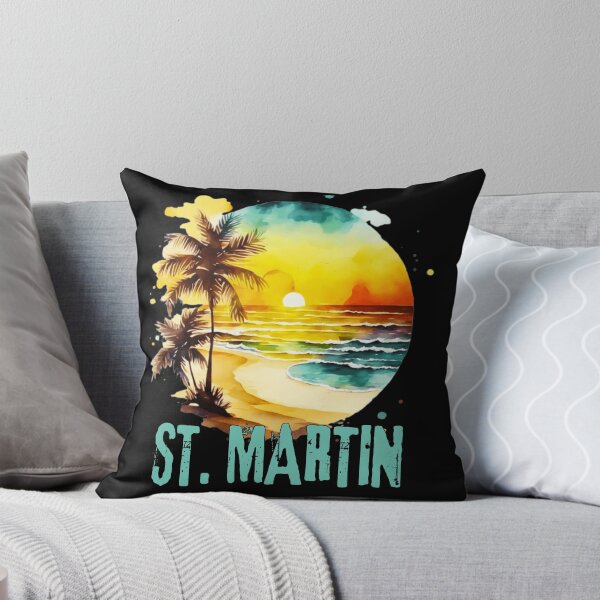 Item preview, ST. MARTIN - St. Martin Vintage Sunset, Watercolor Sunrise, Beach Lifestyle, Spring Break, Tropical Vacation designed and sold by Sun Sand & Sea Art.