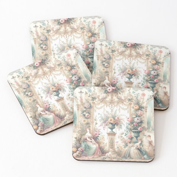 Aperçu de l'œuvre Décor de couverture de conception aquarelle inspirée de Bridgerton vintage créée et vendue par AlexisValeska.