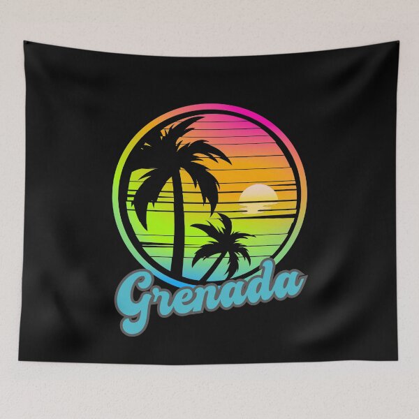 Item preview, GRENADA - Grenada Vintage Sunset, Caribbean 80s Sunrise, Beach Lifestyle, Spring Break, Tropical Vacation designed and sold by Sun Sand & Sea Art.