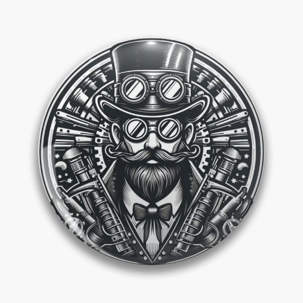 Item preview, Steampunk  Man in Vintage Retro Style  designed and sold by MusesWhispers.