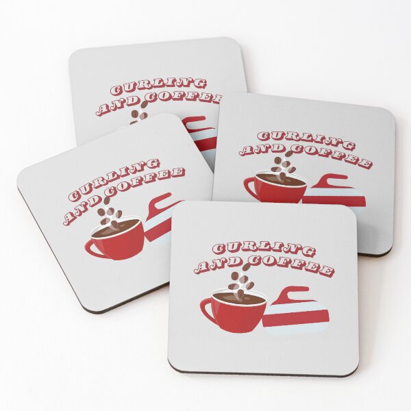 Item preview, Curling and Coffee T-shirts designed and sold by MapleWear.