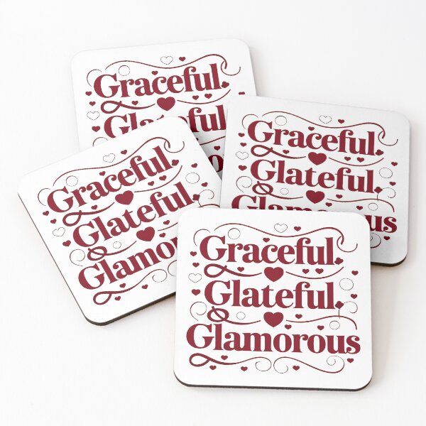 Item preview, Graceful Grateful Glamorous Typography Design designed and sold by StoreXlk.