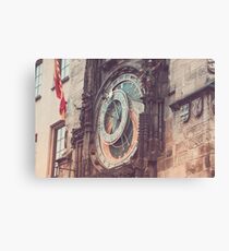 Prague astronomical clock Orloj Canvas Print