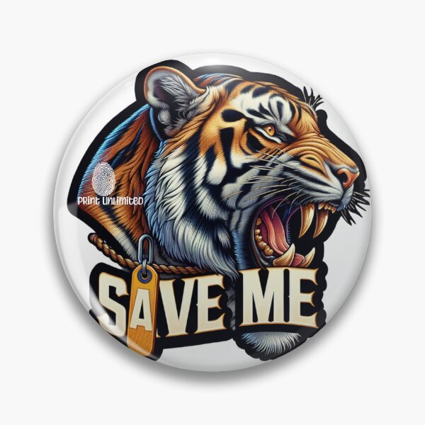 Item preview, Save Me-Tiger D06 designed and sold by Sheila Baquero.