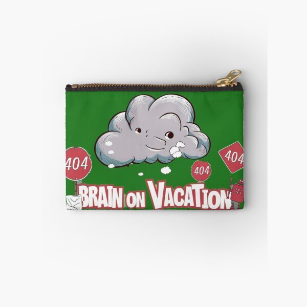 Item preview,  Error 404, Brain cloud with text 'Brain on vacation' designed and sold by Tomasz  Siennicki.