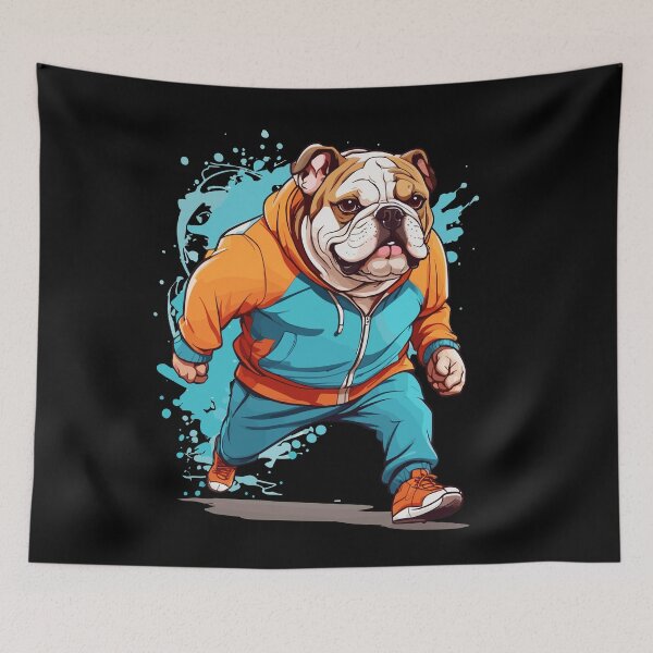 Item preview, Bulldog Streetwear Jogging Aesthetic Fitness designed and sold by LuminOrb.