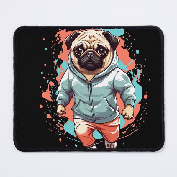 Item preview, Pug Dog Streetwear Aesthetic Fitness Style designed and sold by LuminOrb.