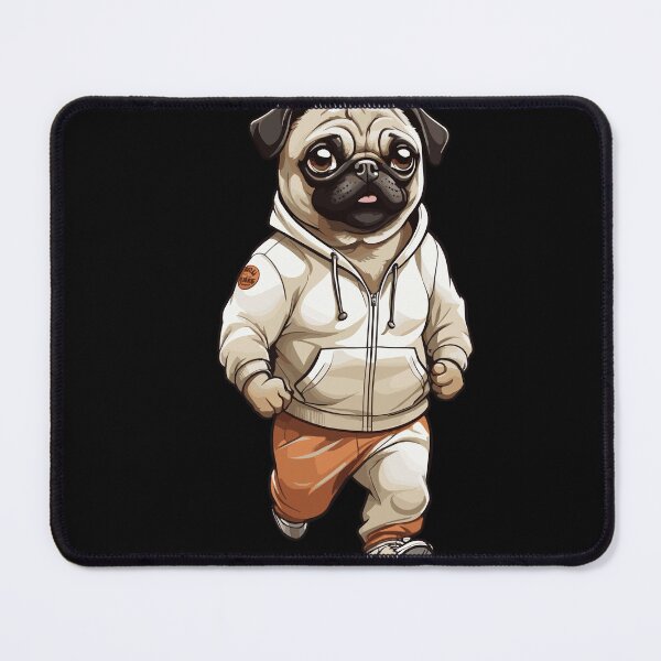 Item preview, Pug Dog Streetwear Jogging Aesthetic Style designed and sold by LuminOrb.