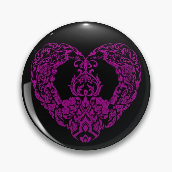 Item preview, Heart of love with purple Thai pattern designed and sold by M art & design.