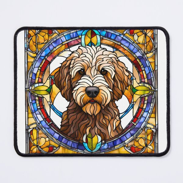 Item preview, Stained Glass Labradoodle designed and sold by Fredster1966.