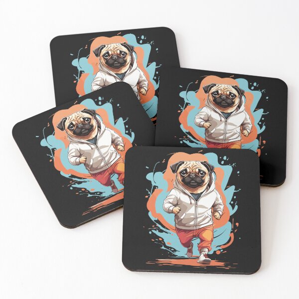 Item preview, Pug Dog Streetwear Jogging Aesthetic Fitness designed and sold by LuminOrb.