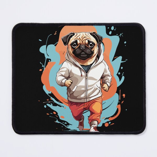 Item preview, Pug Dog Streetwear Jogging Aesthetic Fitness designed and sold by LuminOrb.
