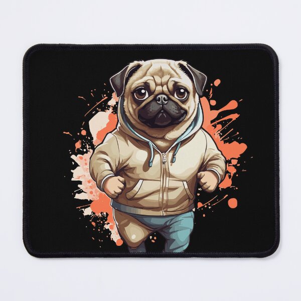 Item preview, Pug Dog Streetwear Jogging Aesthetic Style designed and sold by LuminOrb.