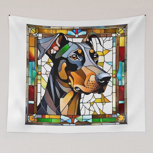 Artikelvorschau, Buntglas Dobermann Pinscher entworfen und verkauft von Fredster1966.