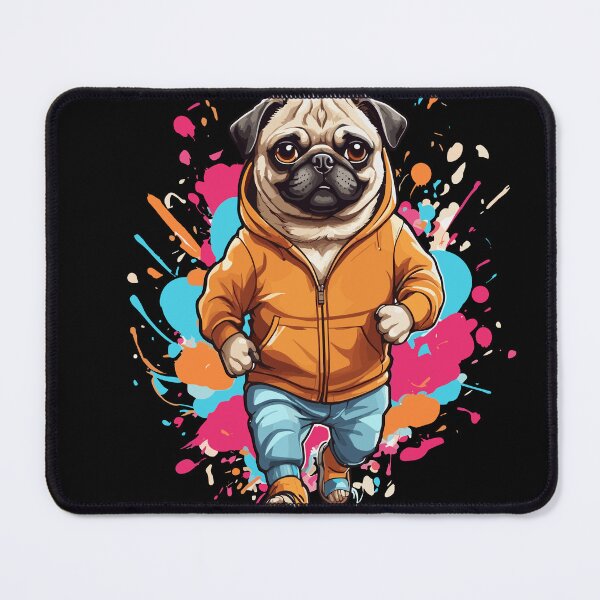 Item preview, Pug Dog Streetwear Aesthetic Fitness Look designed and sold by LuminOrb.