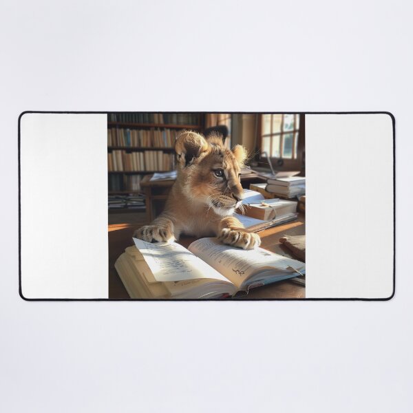 Item preview, the studious lion designed and sold by EdicionesJML.