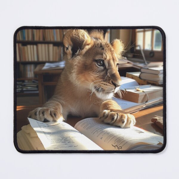 Item preview, the studious lion designed and sold by EdicionesJML.