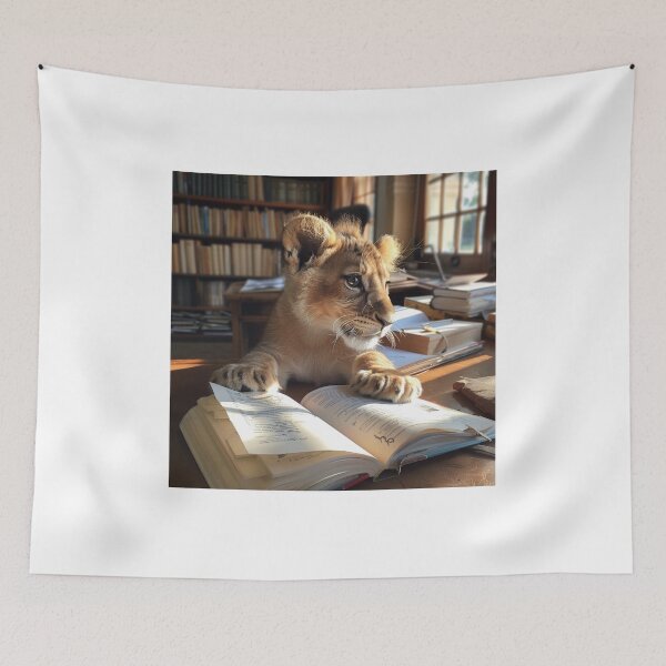 Item preview, the studious lion designed and sold by EdicionesJML.