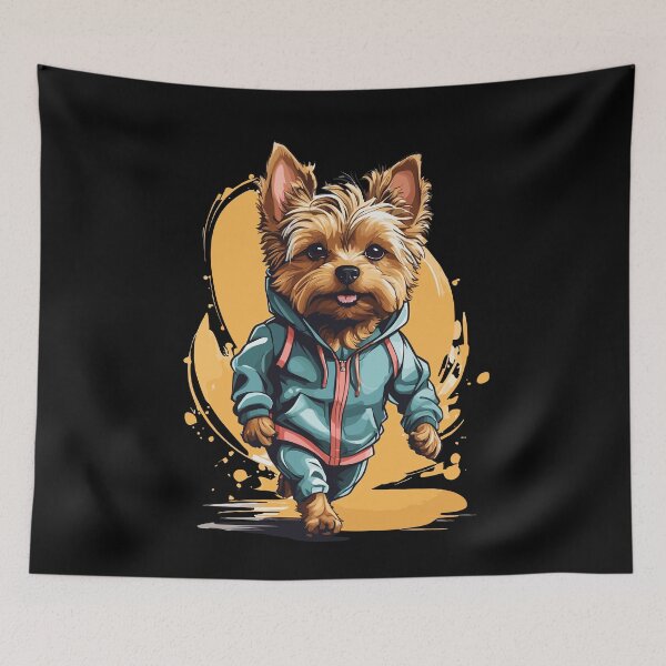Item preview, Yorkshire Terrier Dog Streetwear & Fitness Design designed and sold by LuminOrb.