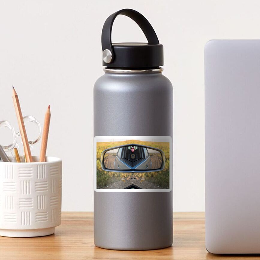 "Rear View Mirror" Sticker for Sale by pjdelaneyart Redbubble