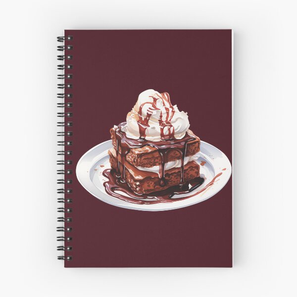 Item preview, Chocolate Fudge Brownie With Vanilla Ice Cream And Chocolate Sauce designed and sold by Alicia Chee.
