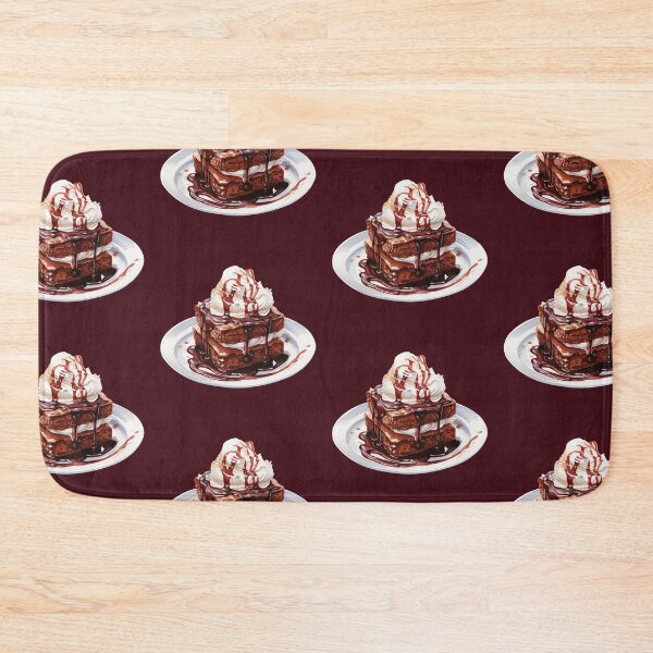 Item preview, Chocolate Fudge Brownie With Vanilla Ice Cream And Chocolate Sauce designed and sold by Alicia Chee.